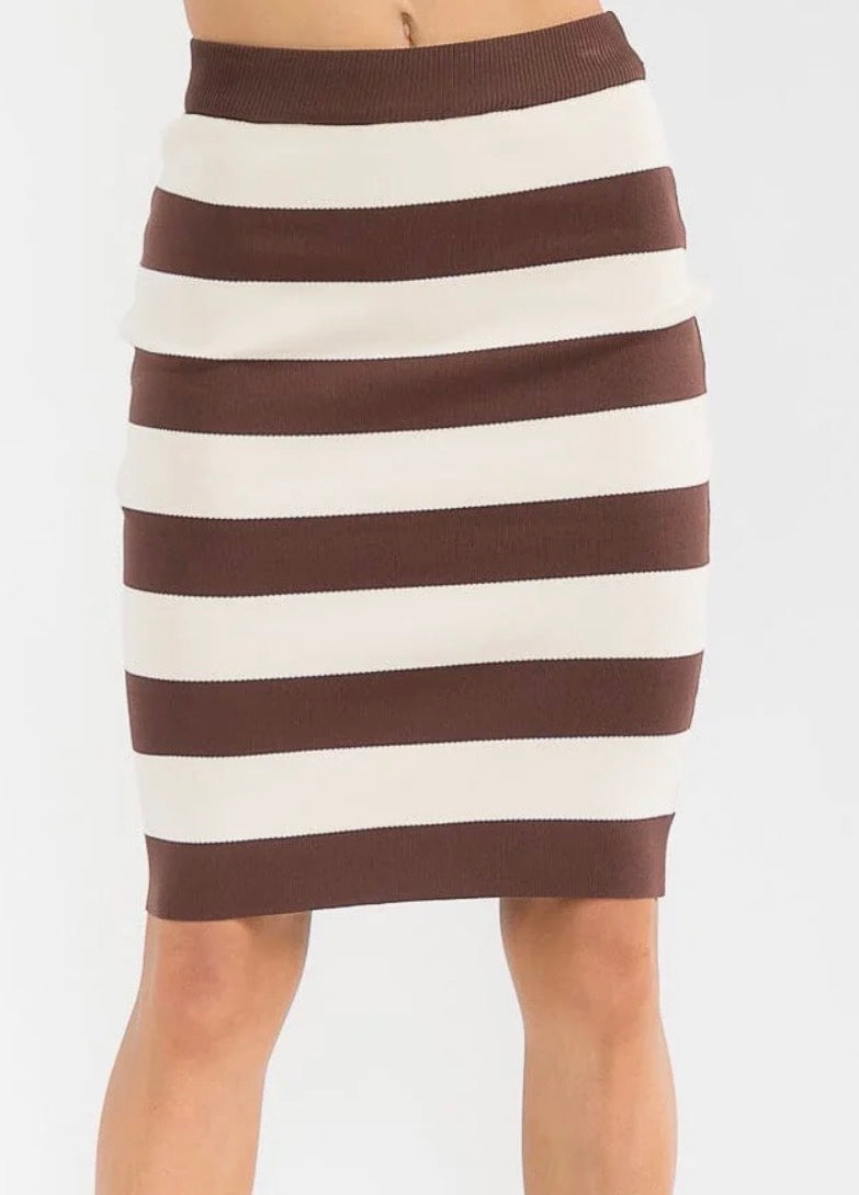 Bella Striped Skirt