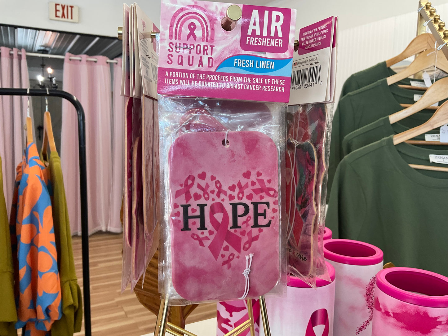 Breast Cancer Awareness Hanging Air Freshener