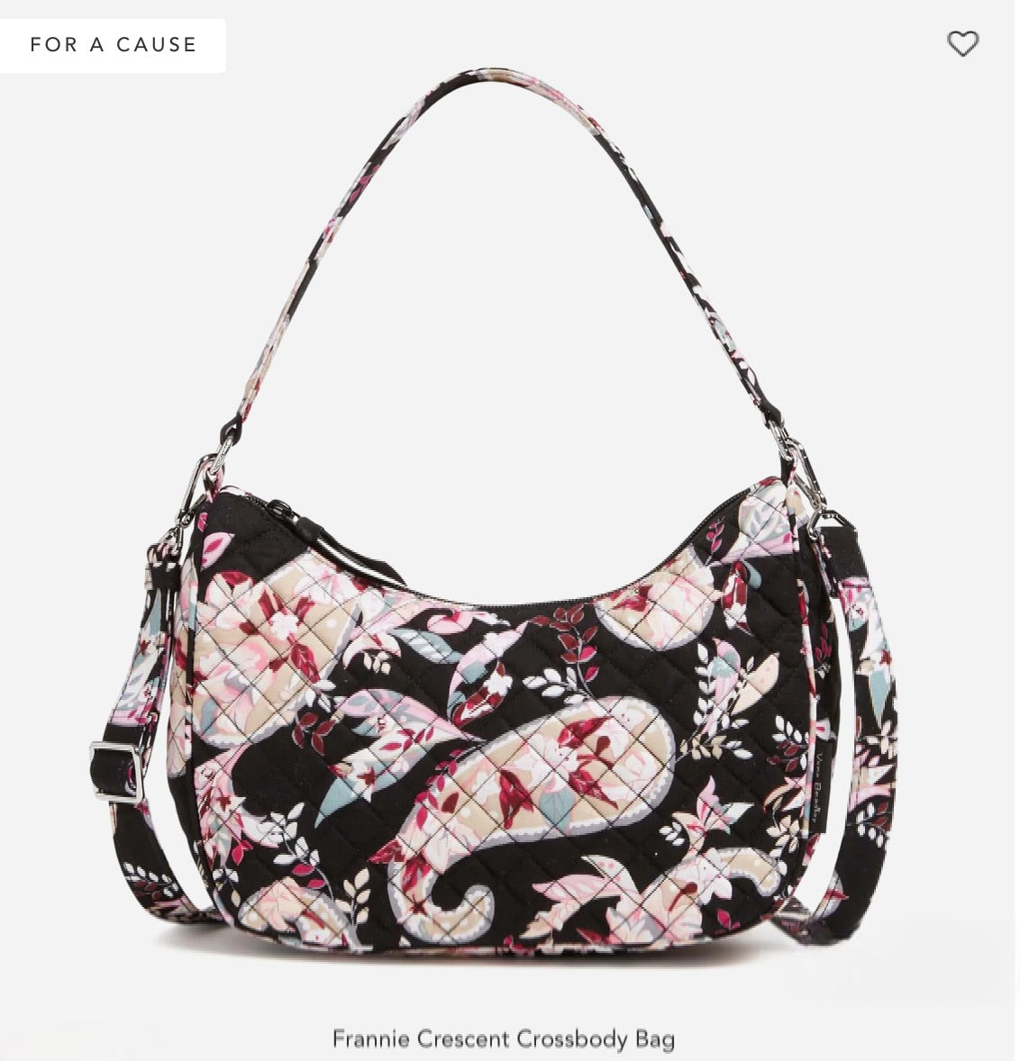 Frannie Crescent Crossbody Bag- Botanical Paisley Print