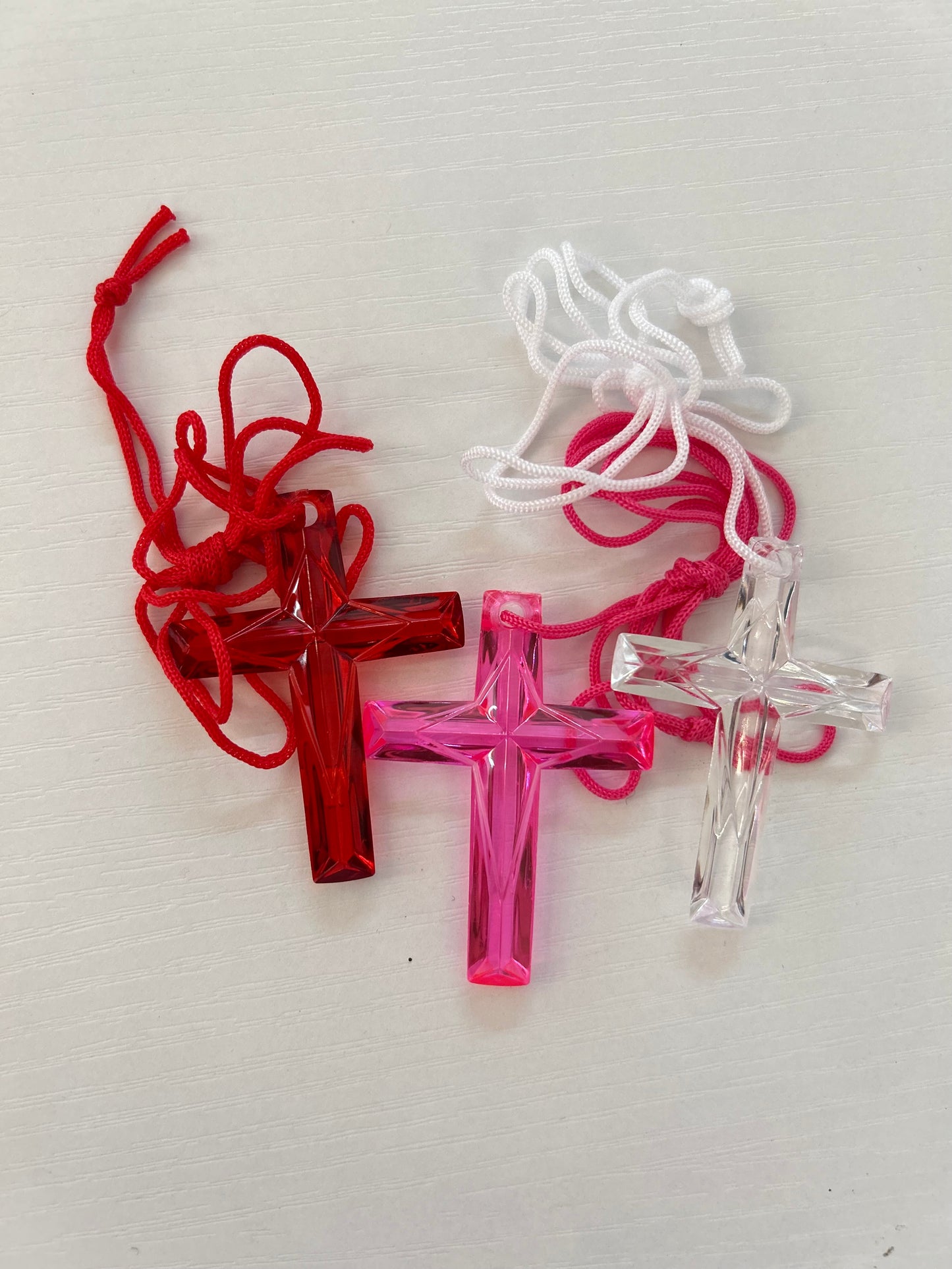 Colored string crosses