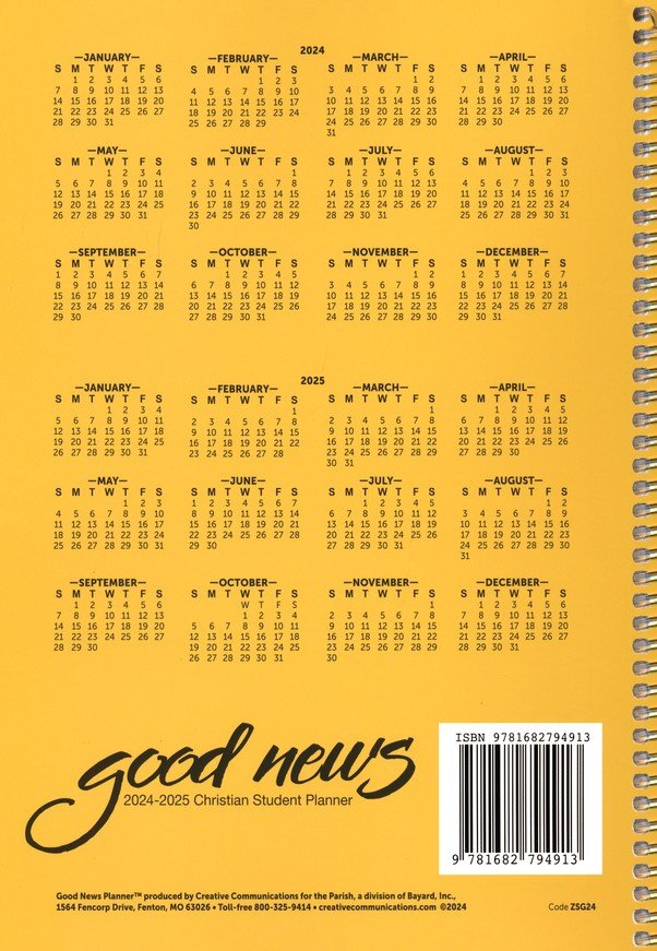 2024-2025 Good News Planner: Jr. High/High School Student Christian Edition (Evangelical)