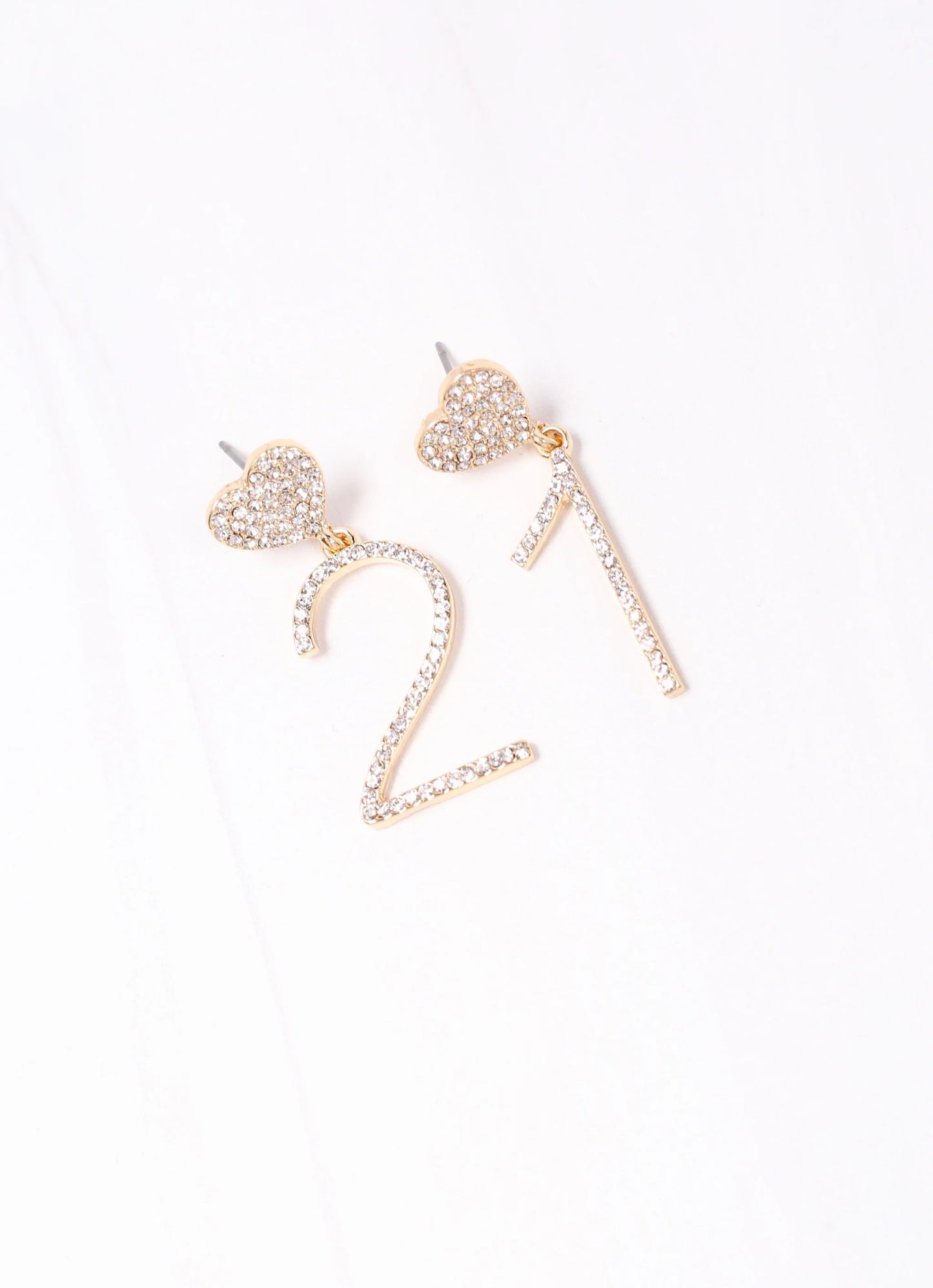 Caroline Hill 21 CZ Drop Earring Gold