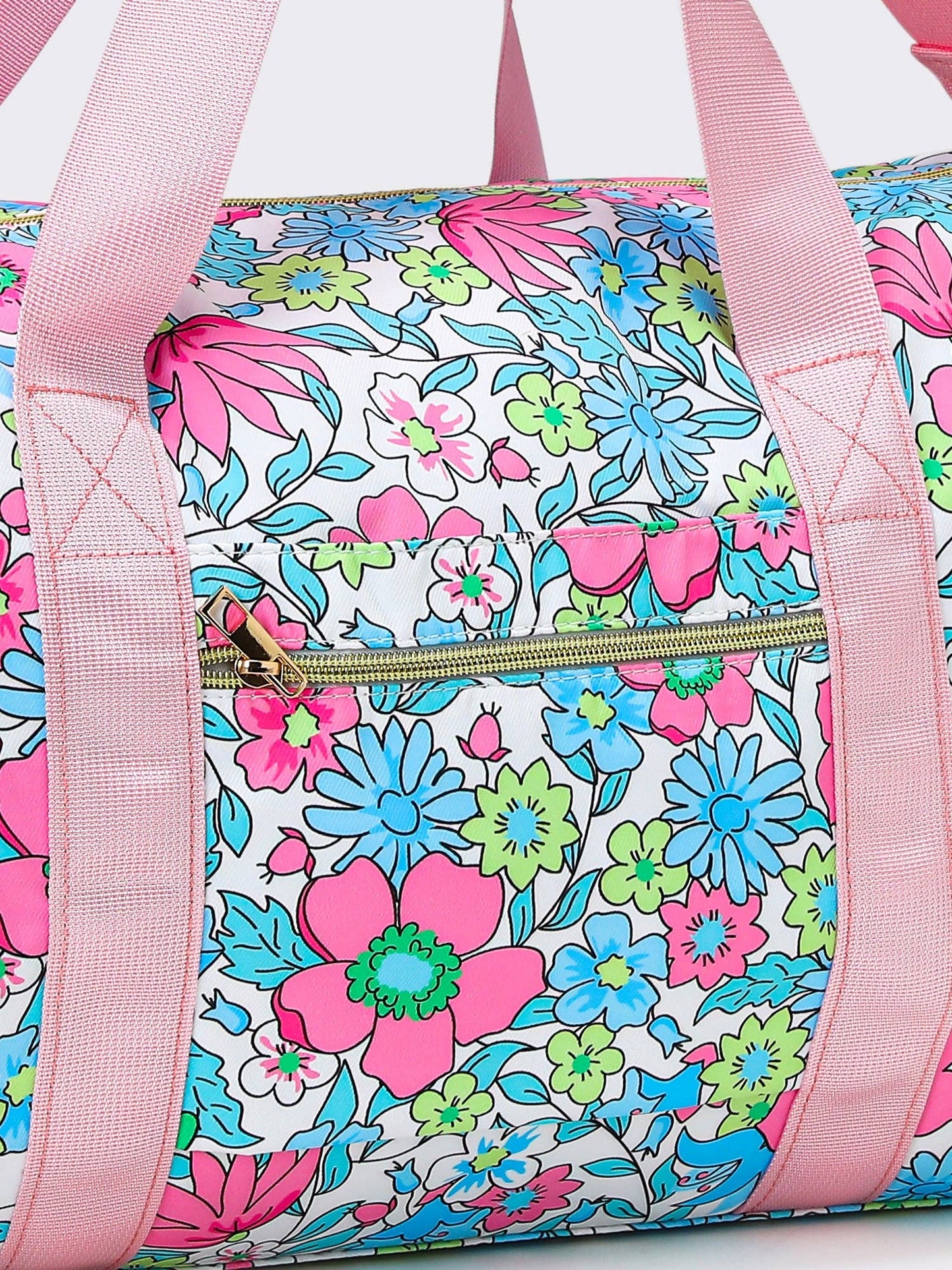 Neon Floral Duffle Bag