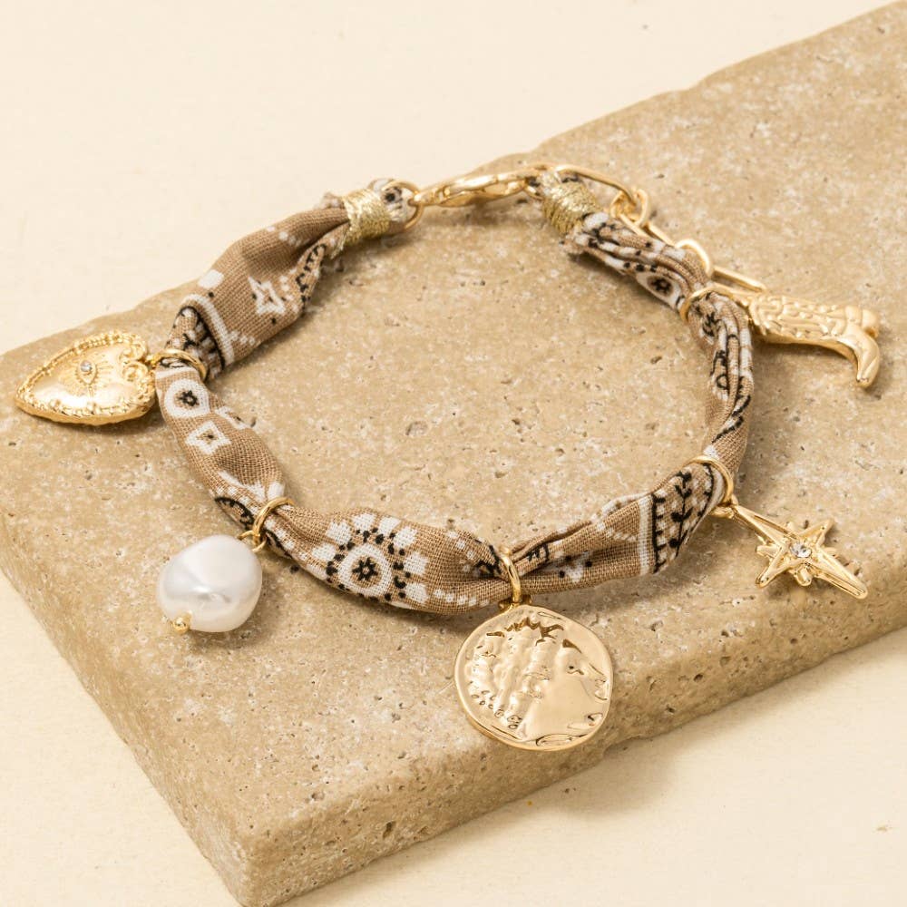 Ruby Bandana Charm Bracelet