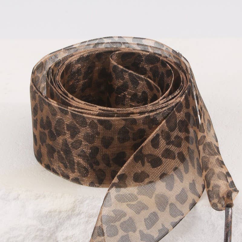 Cheetah Organza Shoe Lace