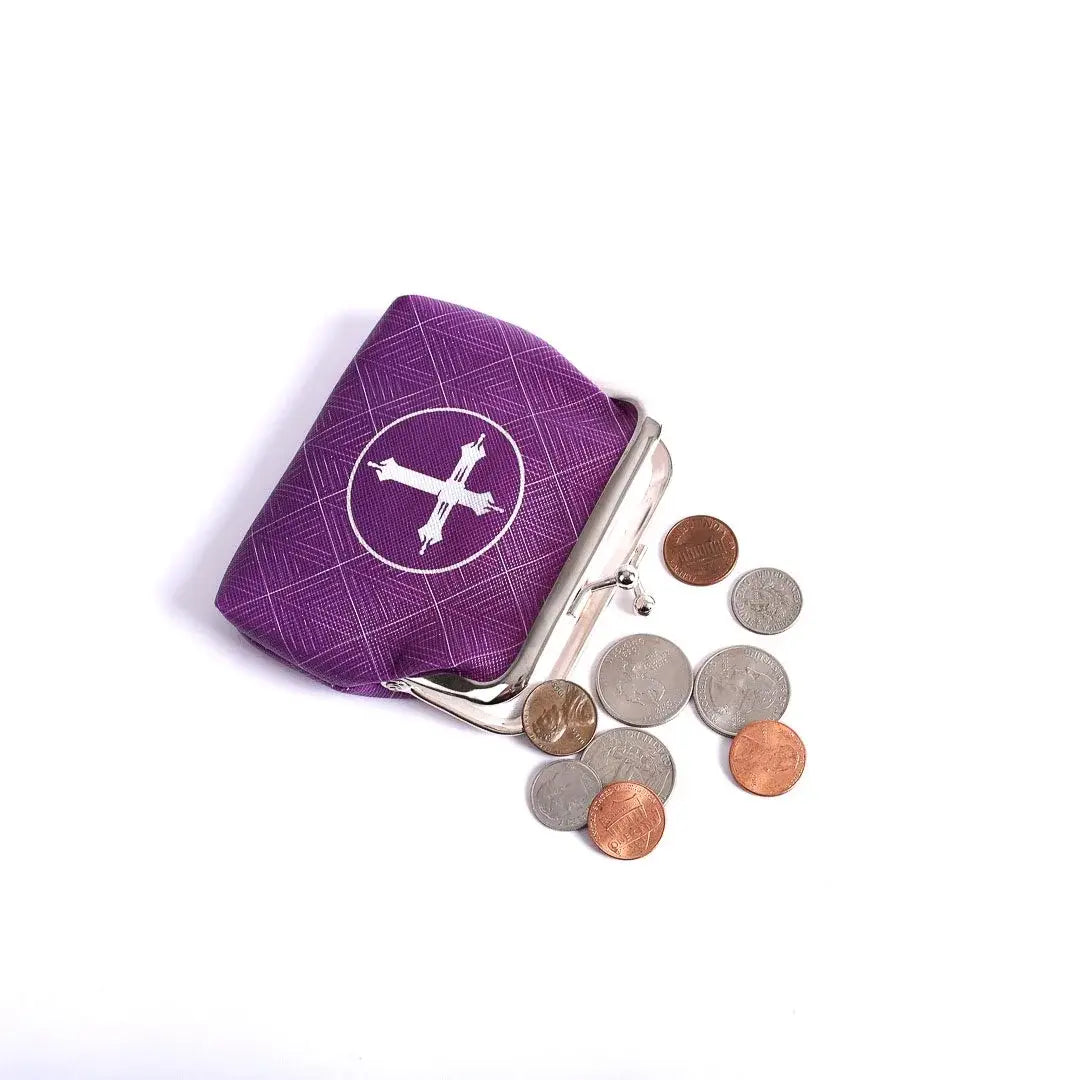 Coin Purse Cross Purple