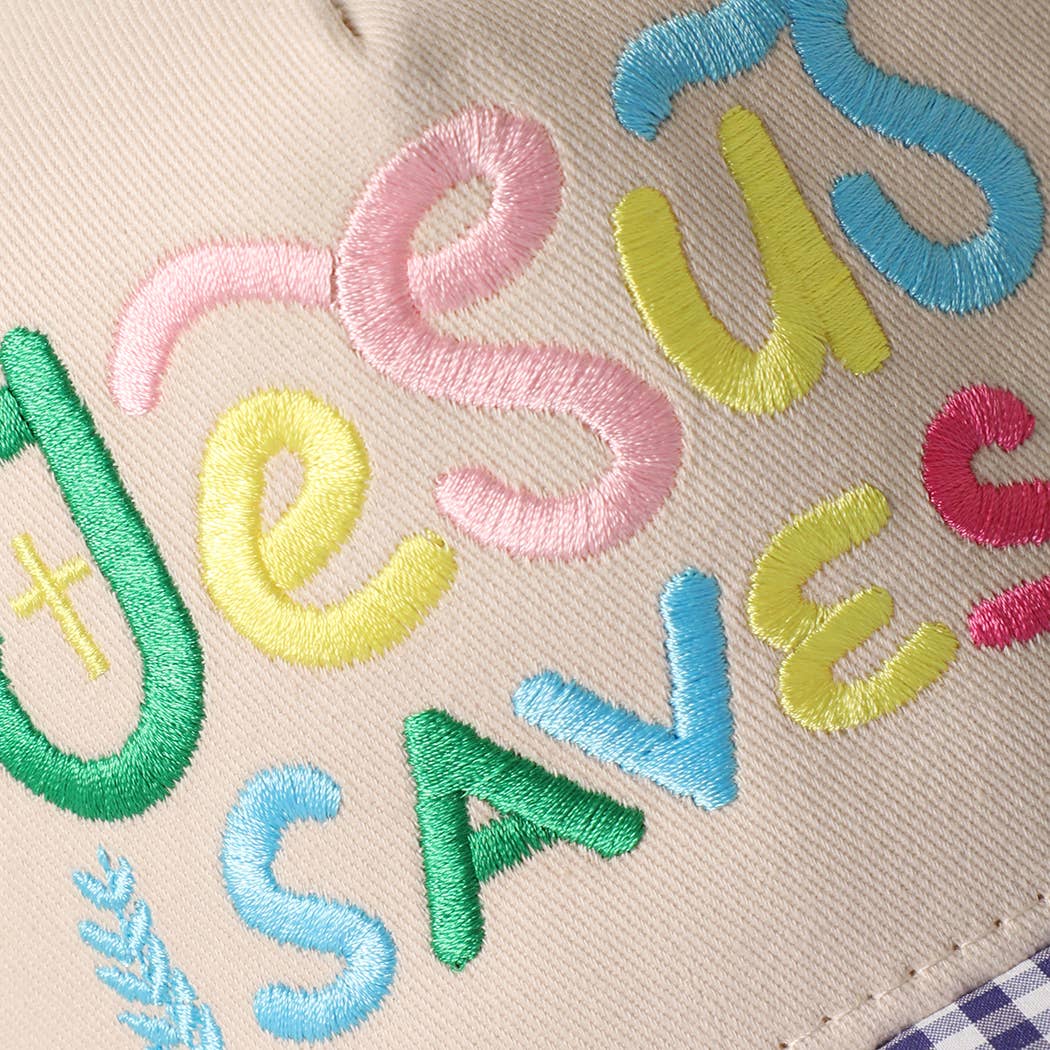 Jesus Saves Embroidered Trucker Hat