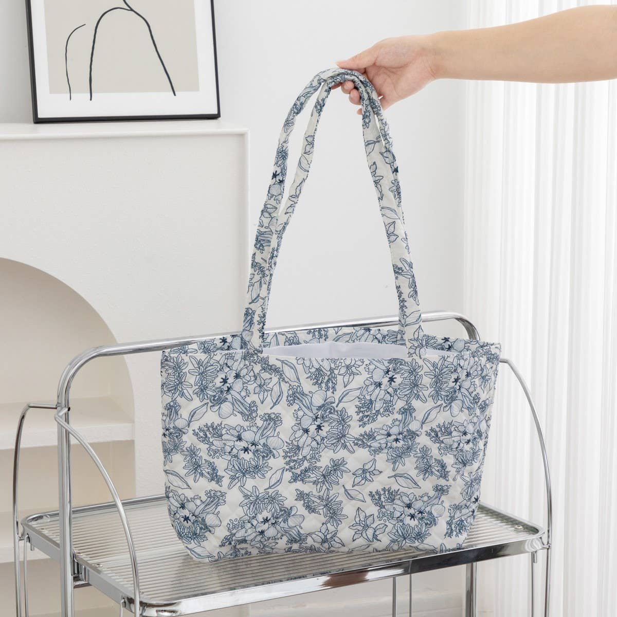 Abbi Floral Quilted Tote Bag