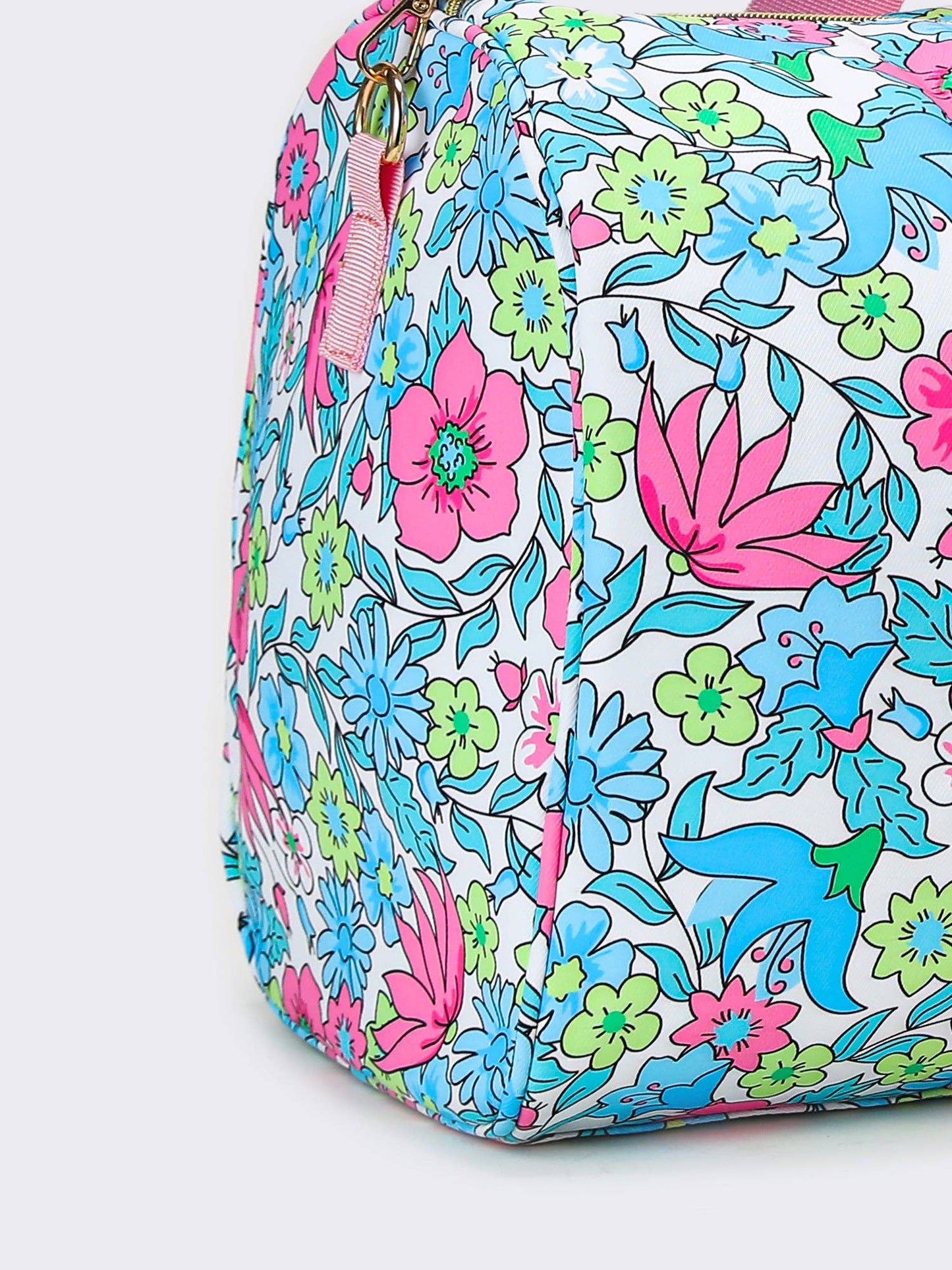 Neon Floral Duffle Bag
