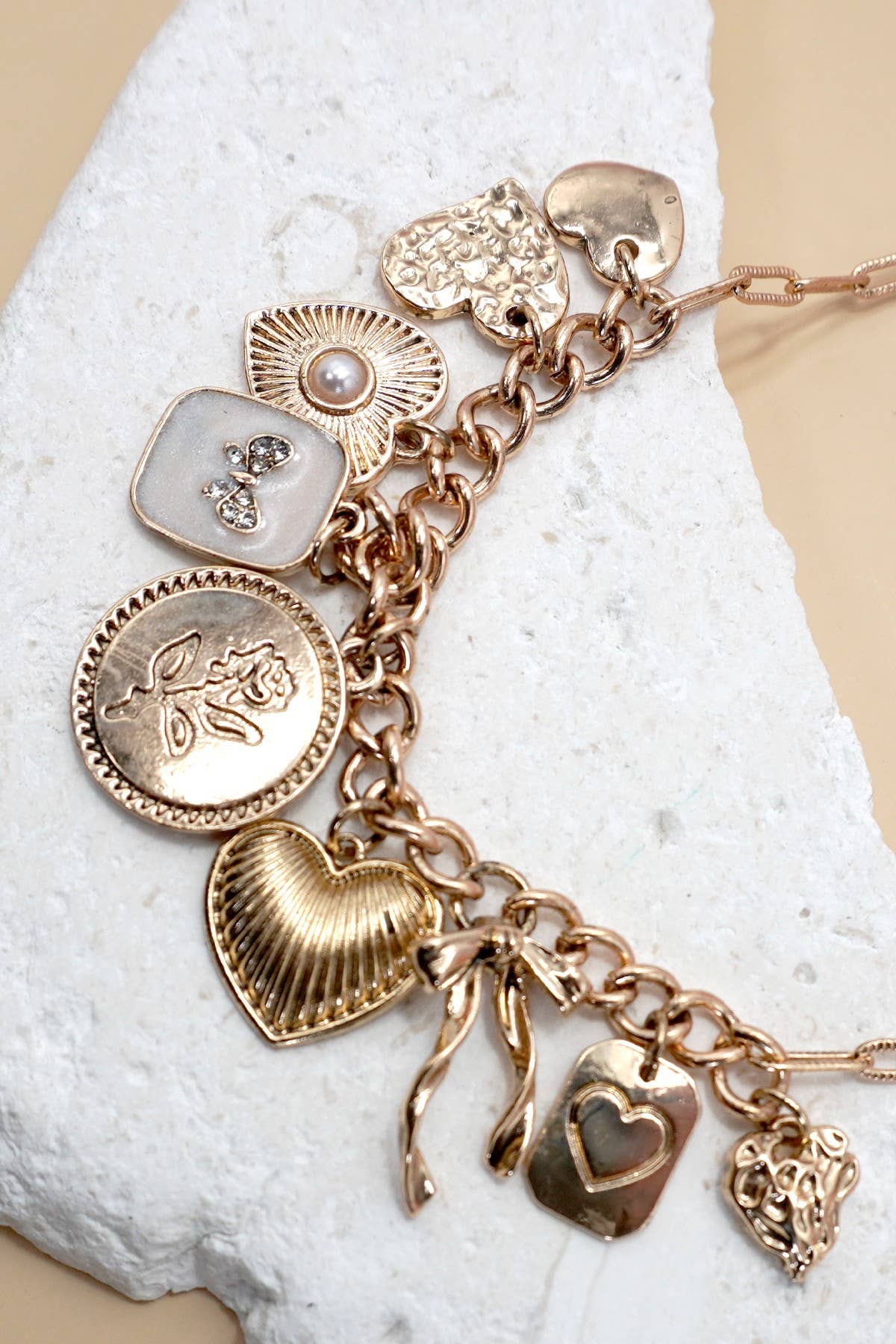 Marie Distressed Cluster Necklace