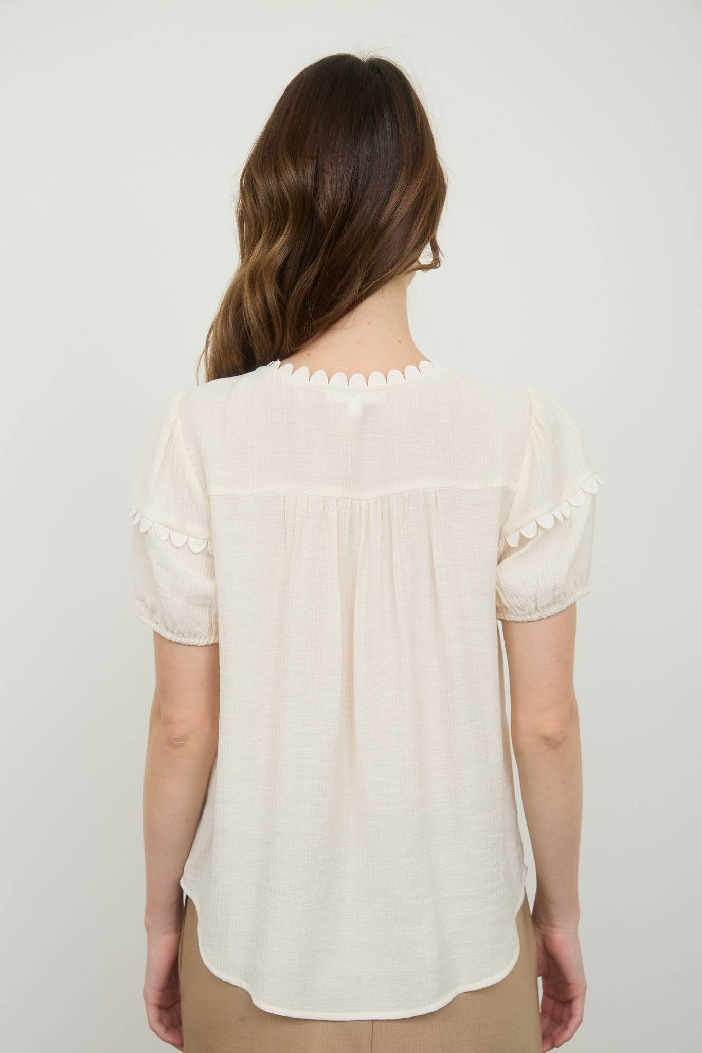 Allie Scalloped Bow Top