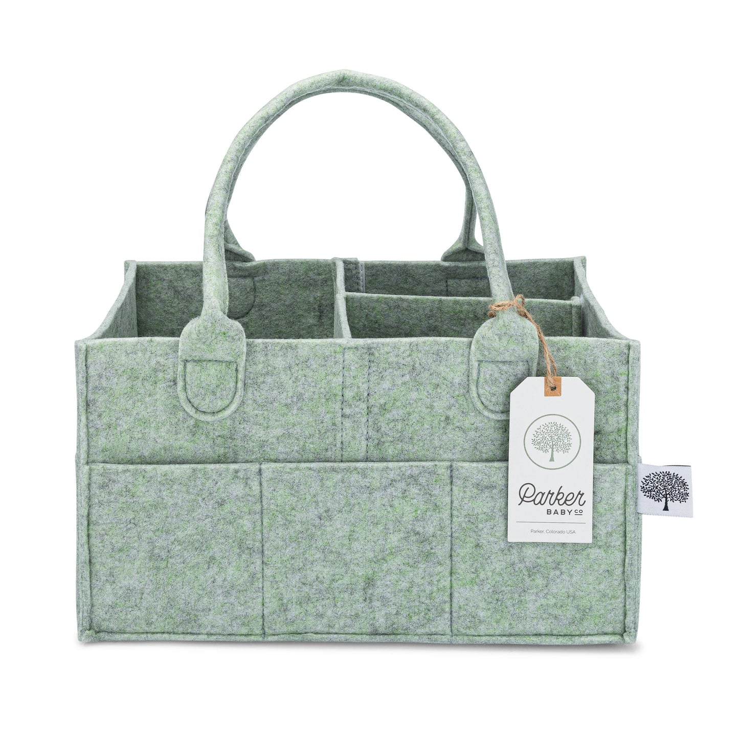 Parker Baby Co. - Diaper Caddy in Sage Green