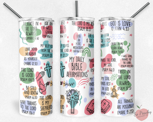 My Daily Bible Affirmations Tumbler