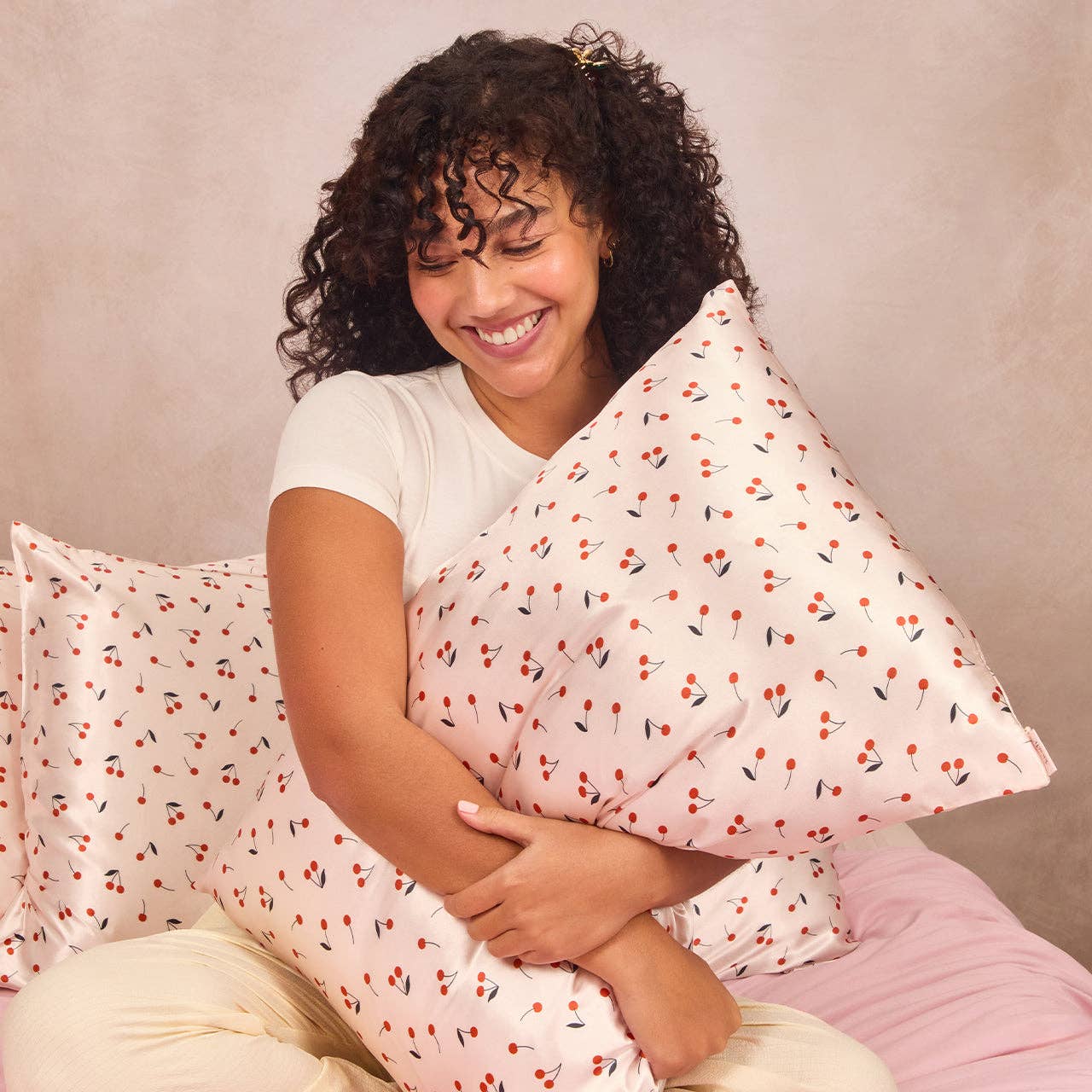 Kitsch - Satin Pillowcase - Cherry Print