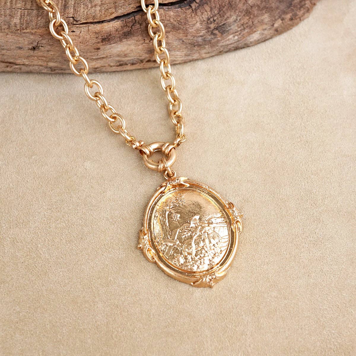 Delilah Long Horse Pendant Necklace
