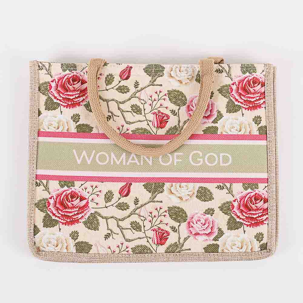 Canvas Tote - Woman of God - Floral
