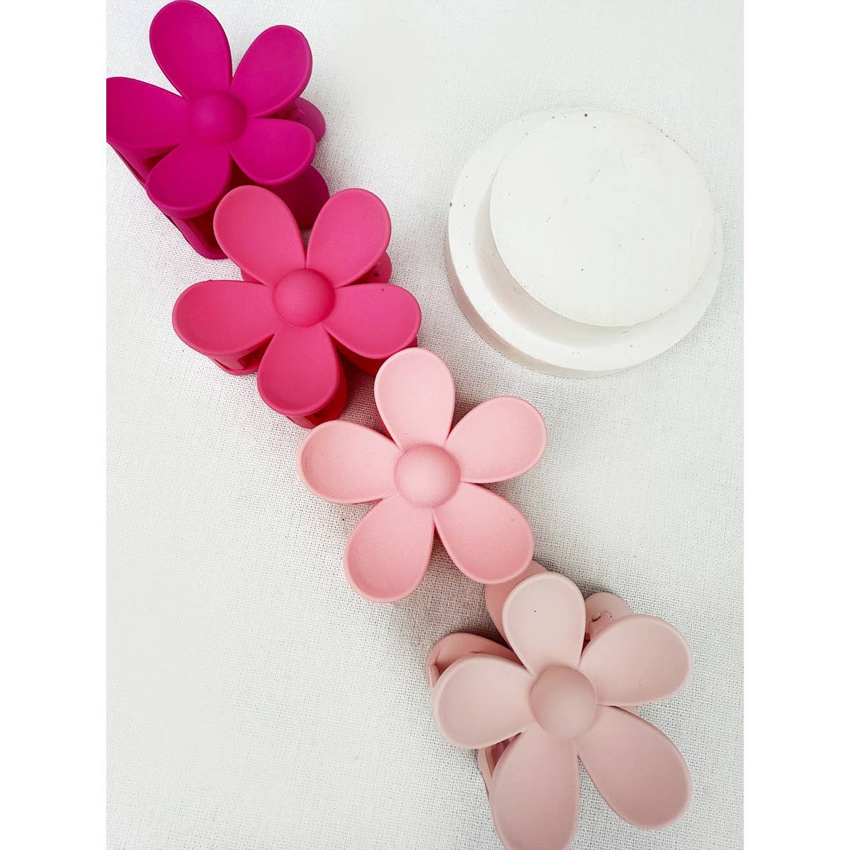 Pink Daisy Flower Hair Clips