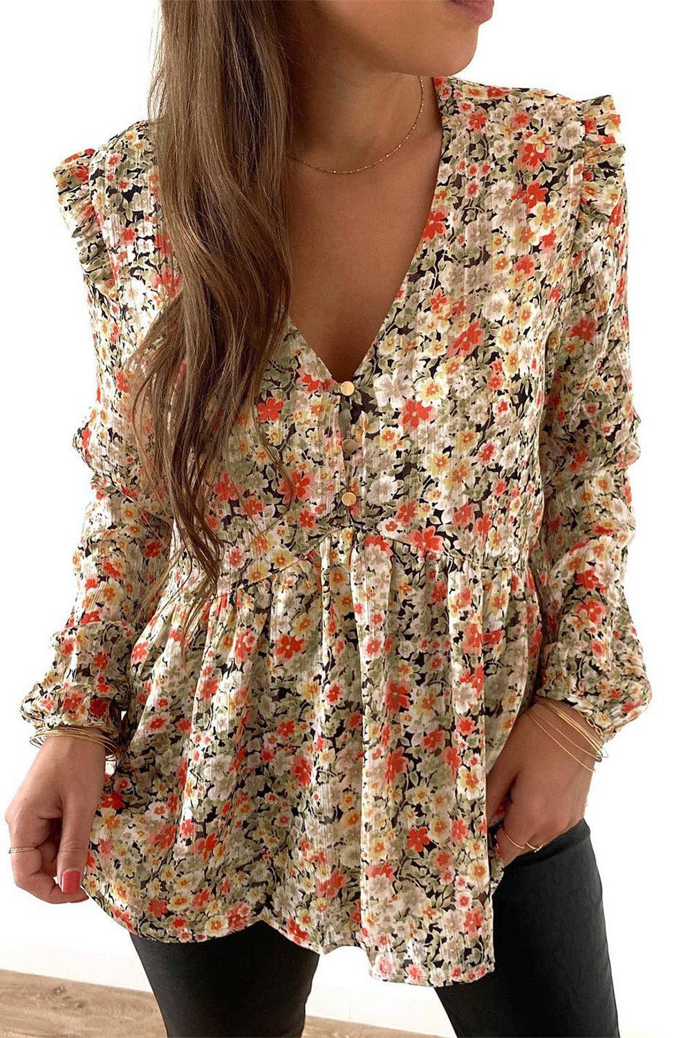 Babydoll Floral Blouse