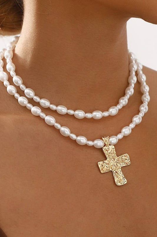 Liza Pearl Layered Necklace