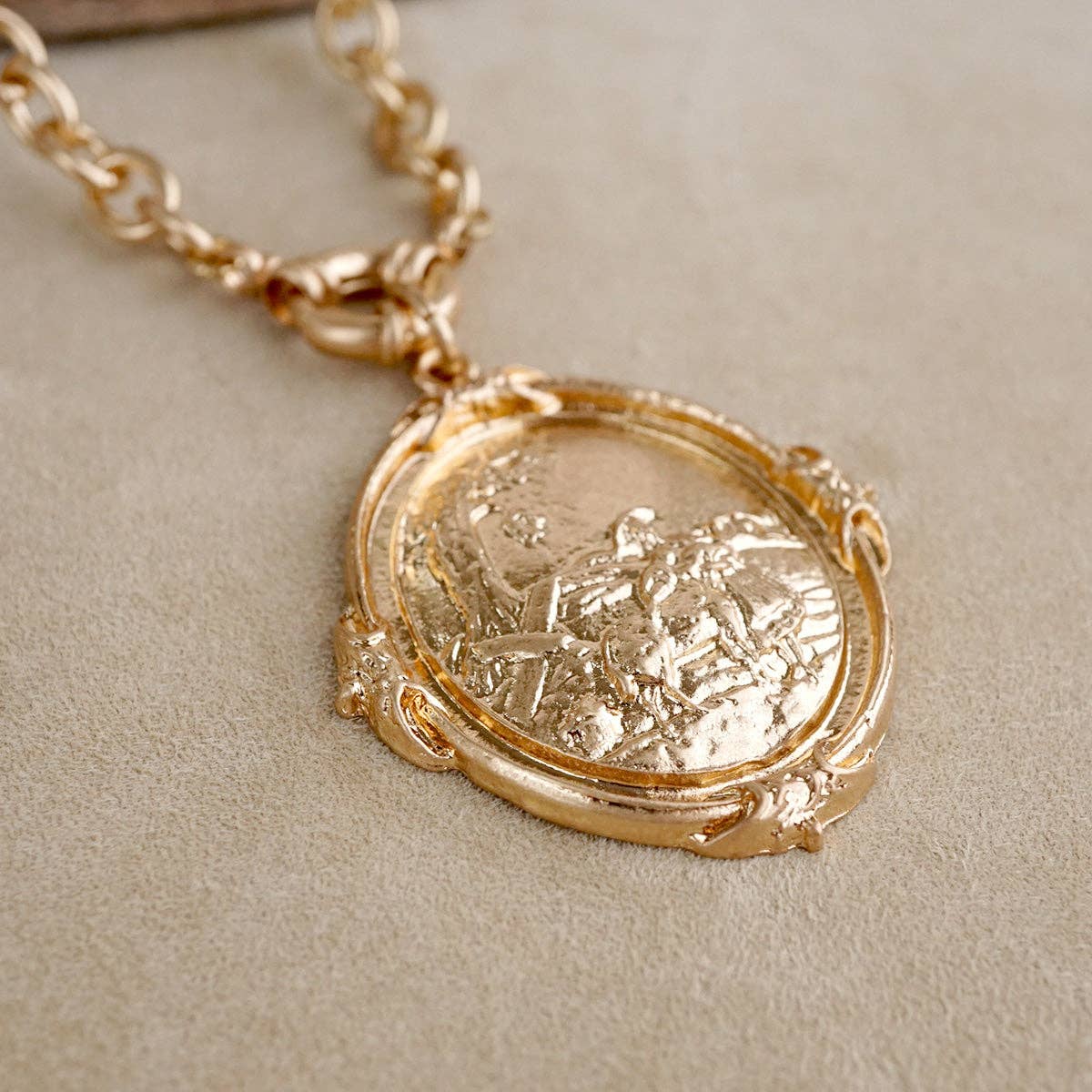 Delilah Long Horse Pendant Necklace