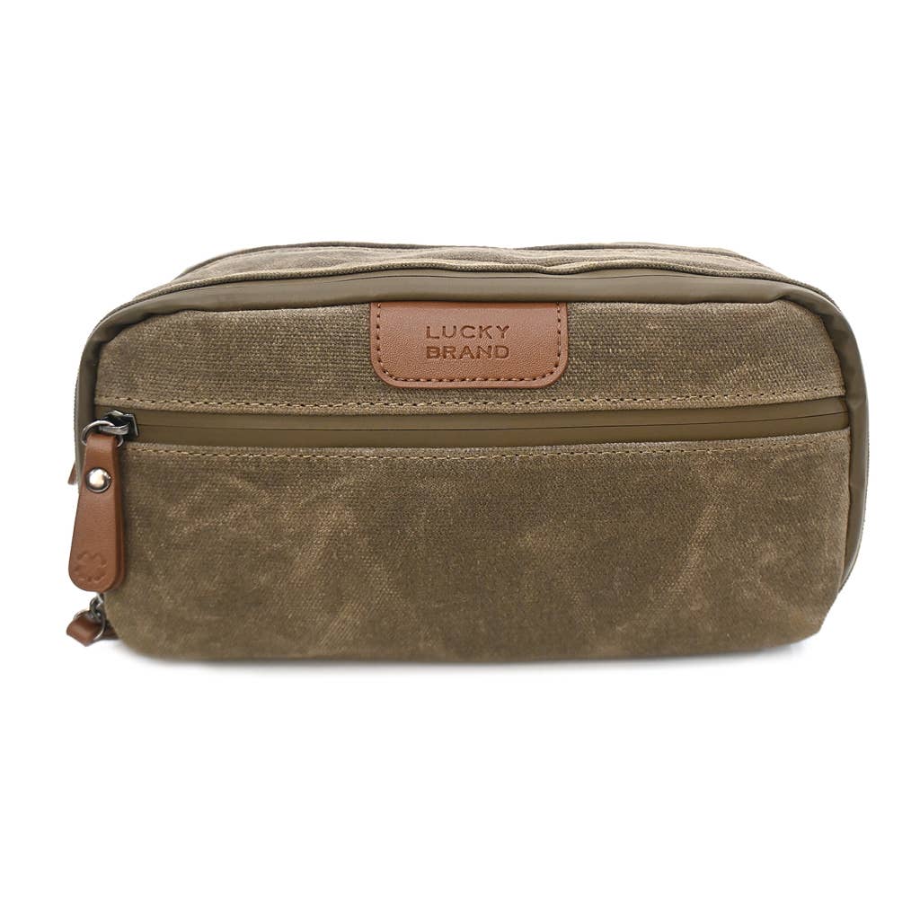 Lucky Brand  - Olive Men’s Canvas Toiletry Bag