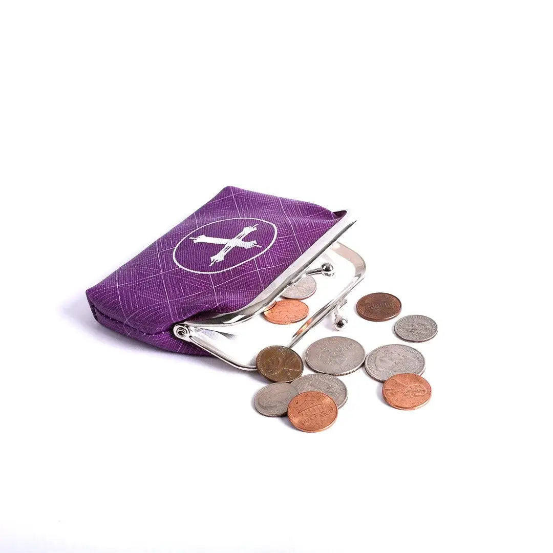 Coin Purse Cross Purple
