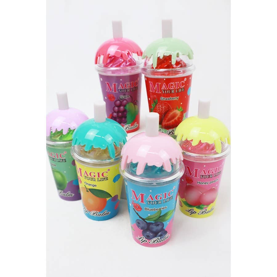 Cute Drink Cup Fruity Scent Lip Balm