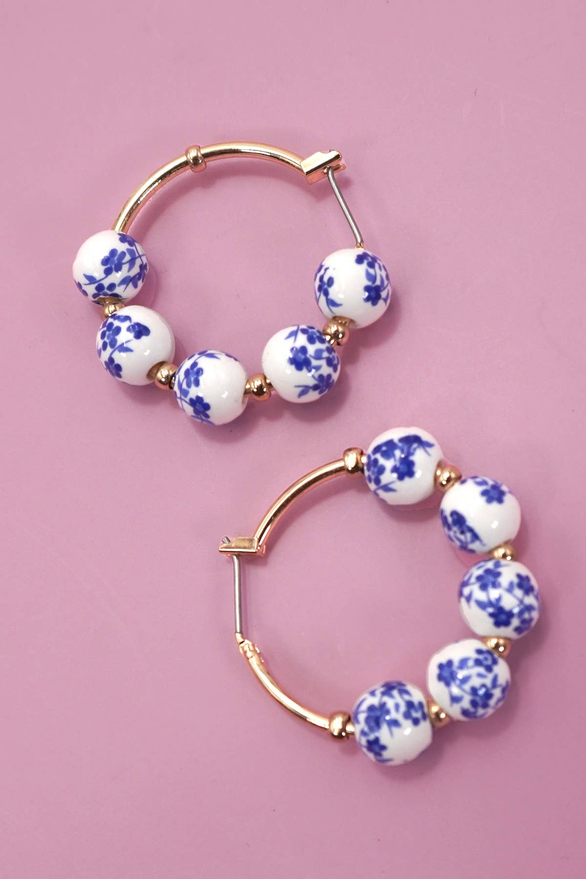 Elle Porcelain Hoop Earrings