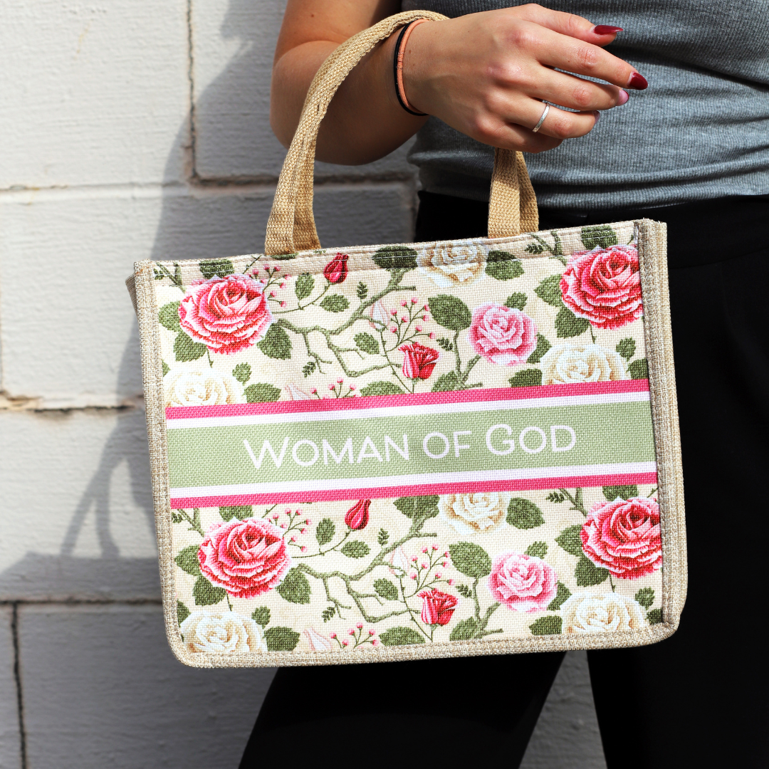 Canvas Tote - Woman of God - Floral