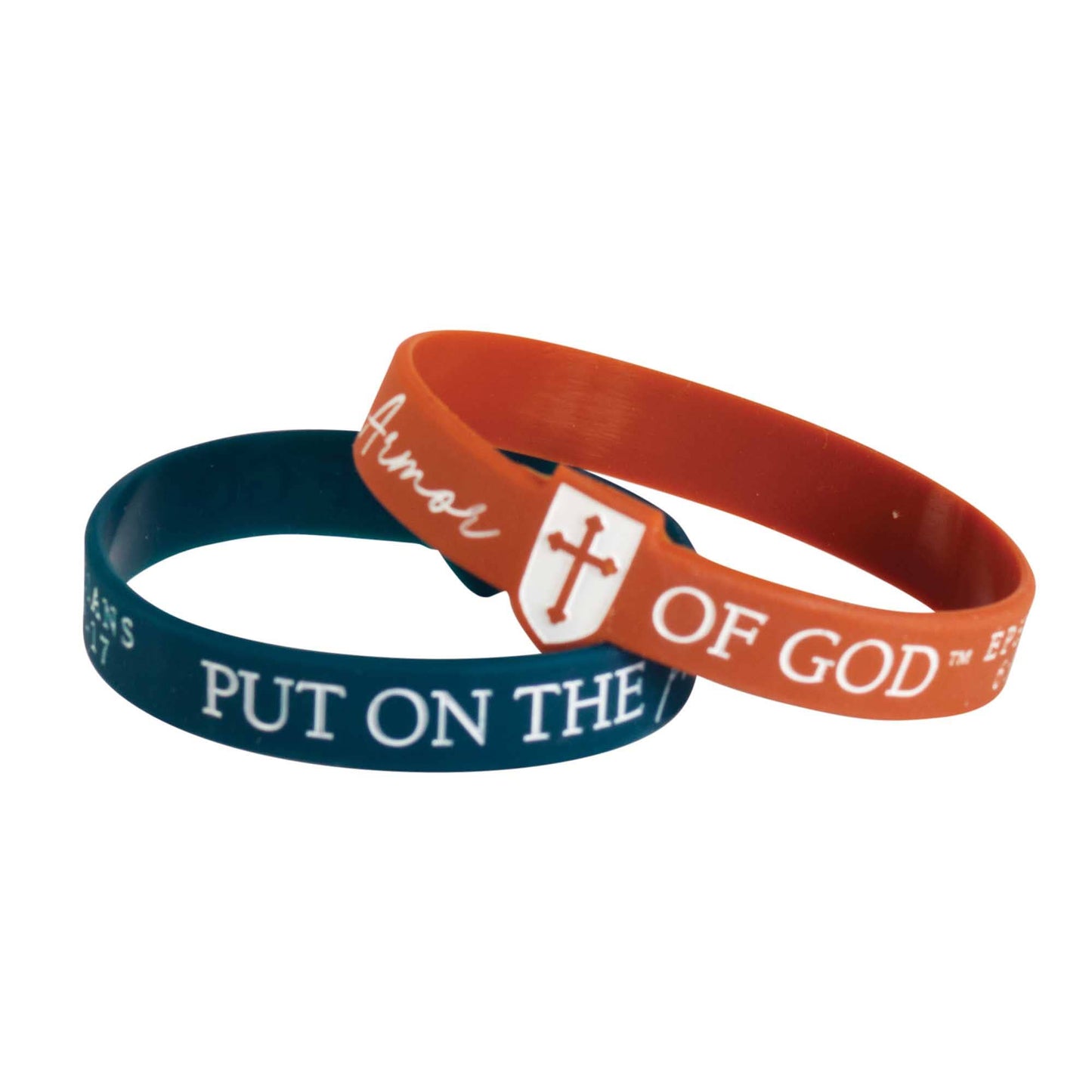 Navy/Orange Full Armor Of God - Silicone Bracelet