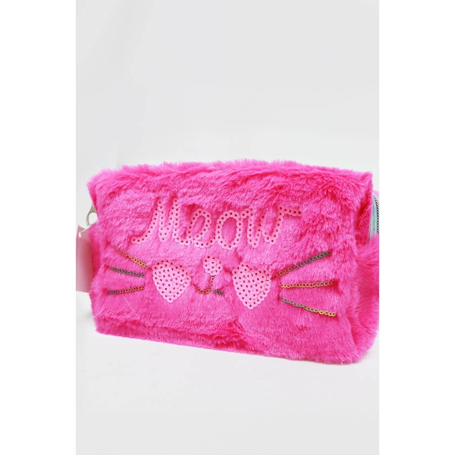 Soft Kitty Plush Cosmetic Pouch