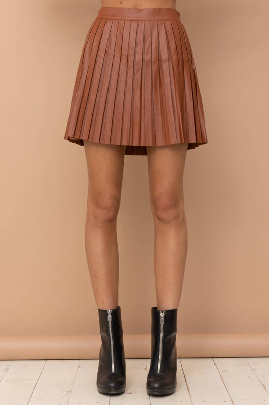 Pleated Mini Skirt