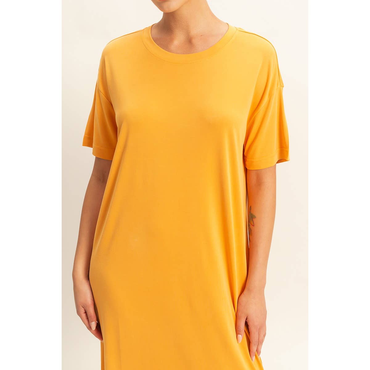 Raquel Side Slit T-Shirt Midi Dress