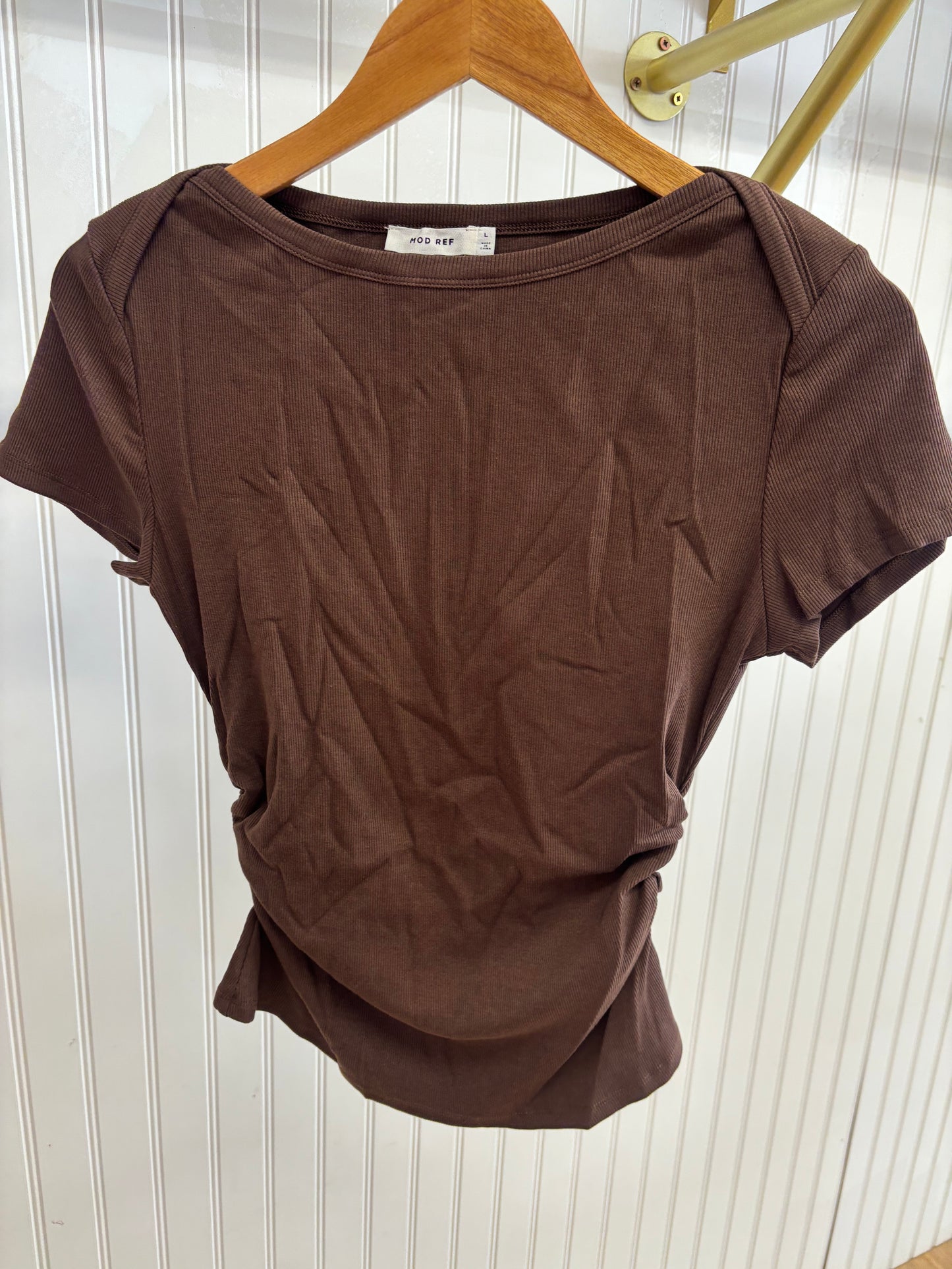 Tori Short Sleeve Side Ruched Top