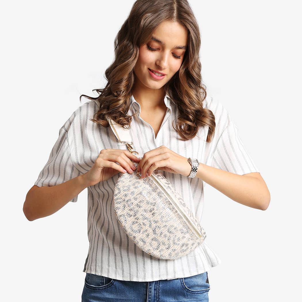 Leopard Pattern Adjustable Crossbody Belt Bag