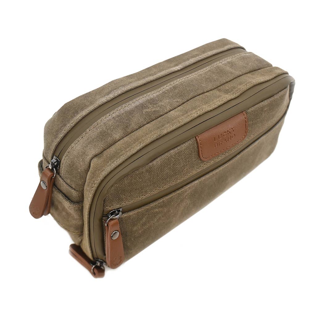 Lucky Brand  - Olive Men’s Canvas Toiletry Bag