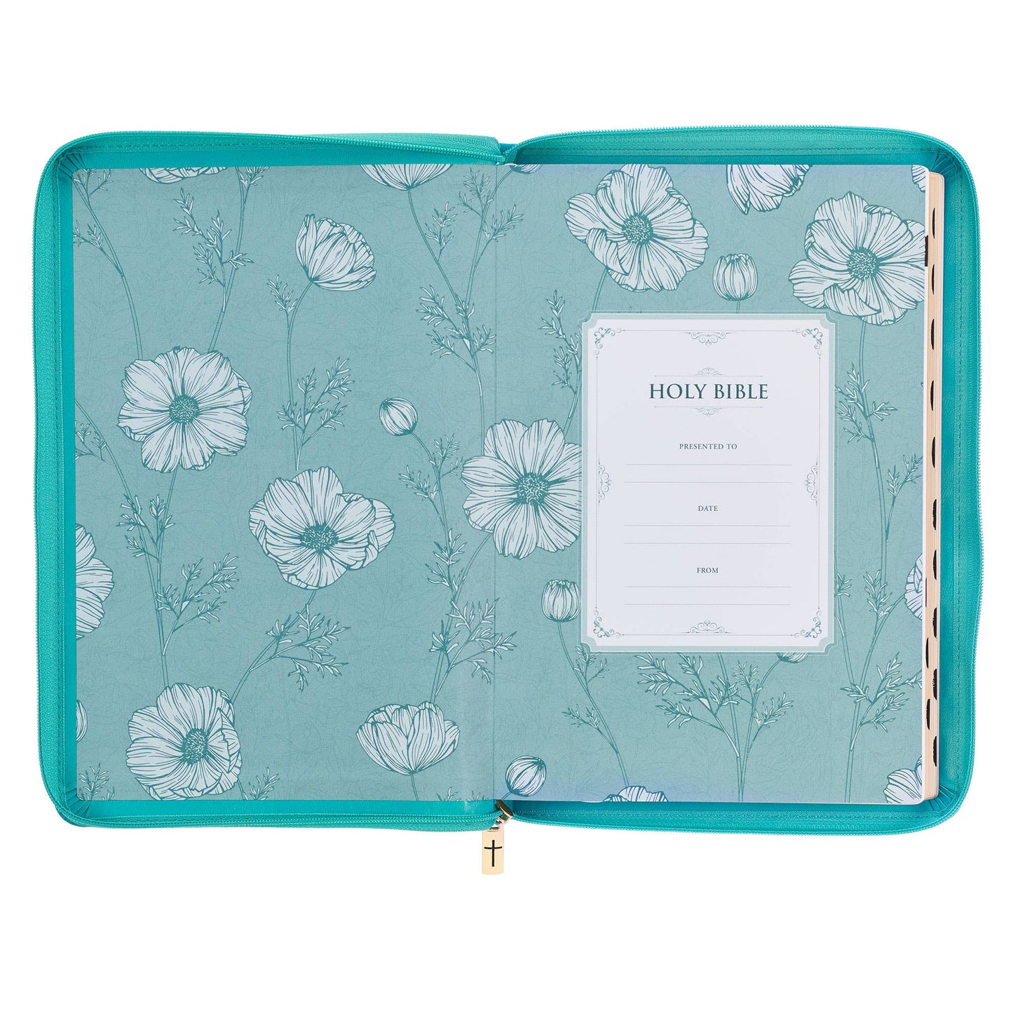 Teal KJV Zipper Bible