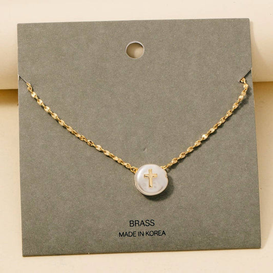 Faith Pearl Pendant Necklace