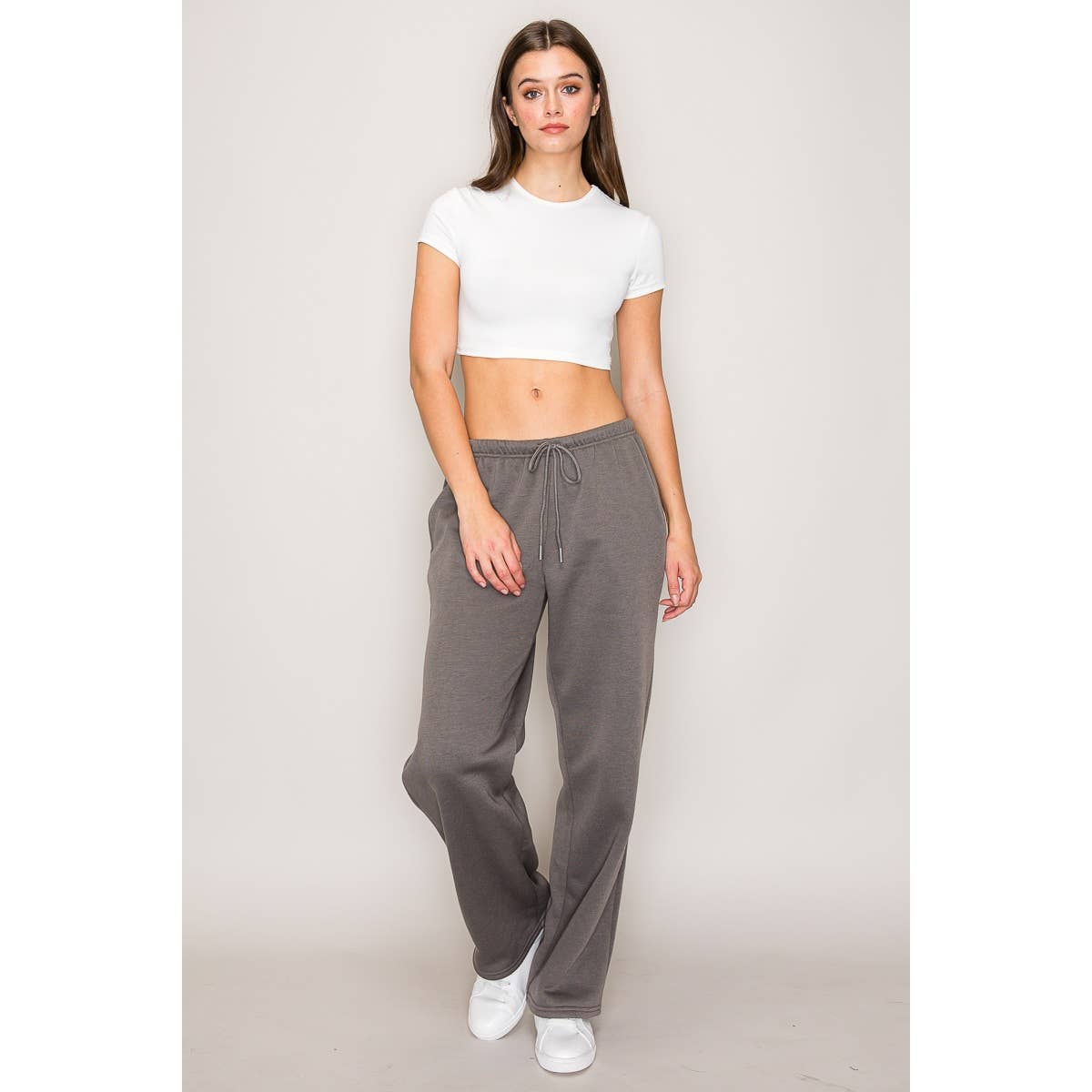 Lanie Wide Leg Fleece Joggers