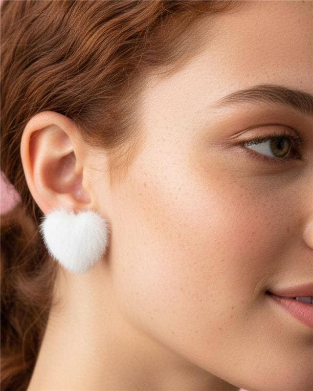 Valentines Day Fuzzy Earrings