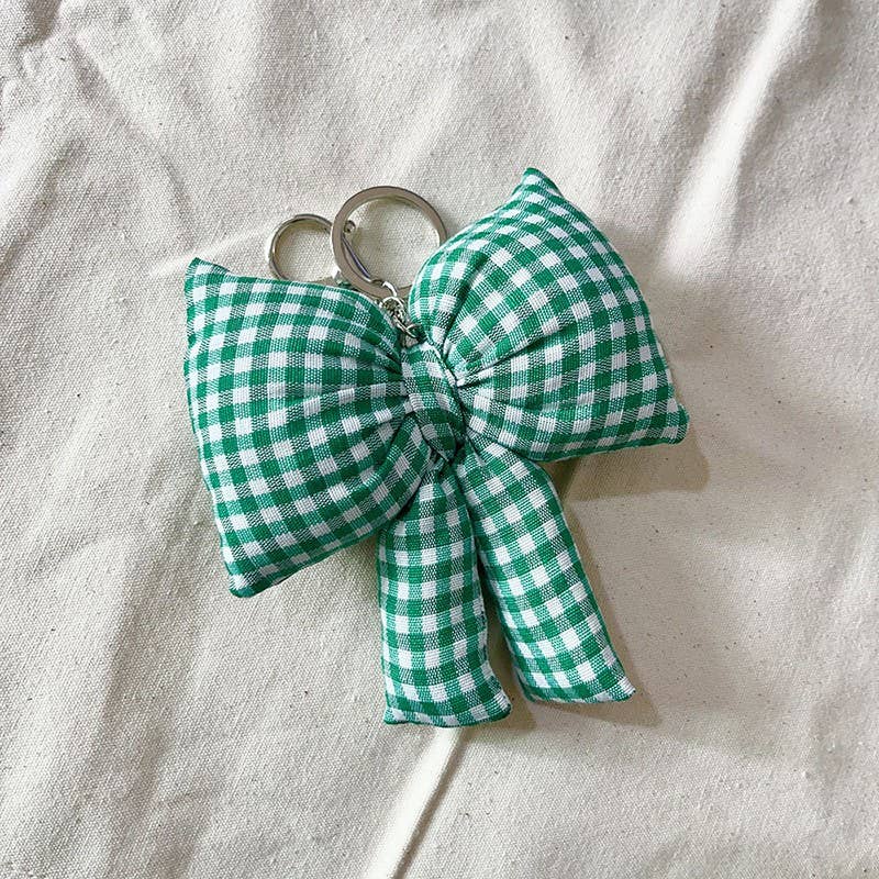 Gingham Bow Keychain