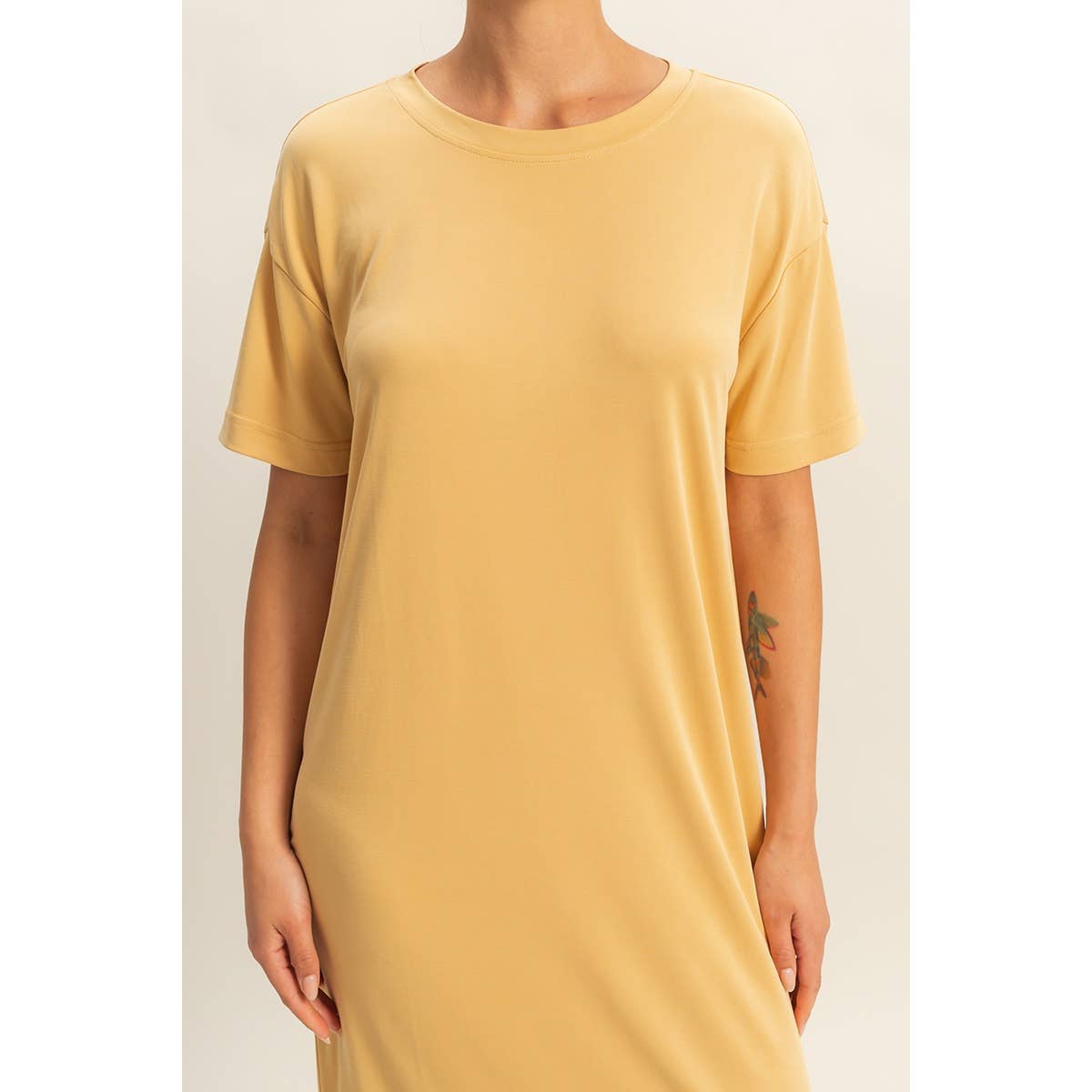 Raquel Side Slit T-Shirt Midi Dress