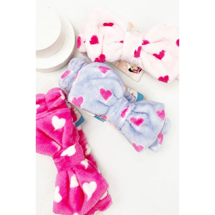 Heart Print Spa Headband