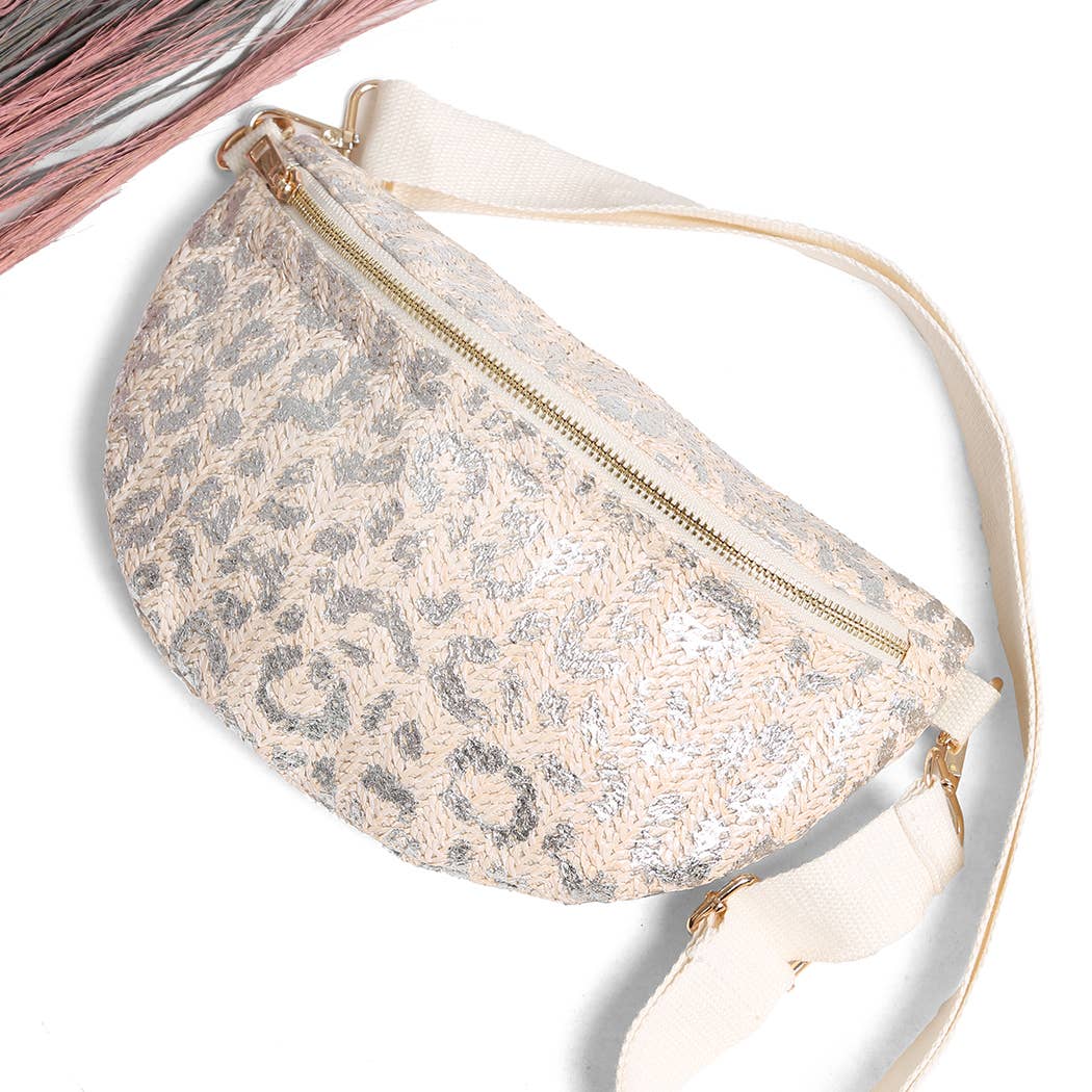 Leopard Pattern Adjustable Crossbody Belt Bag