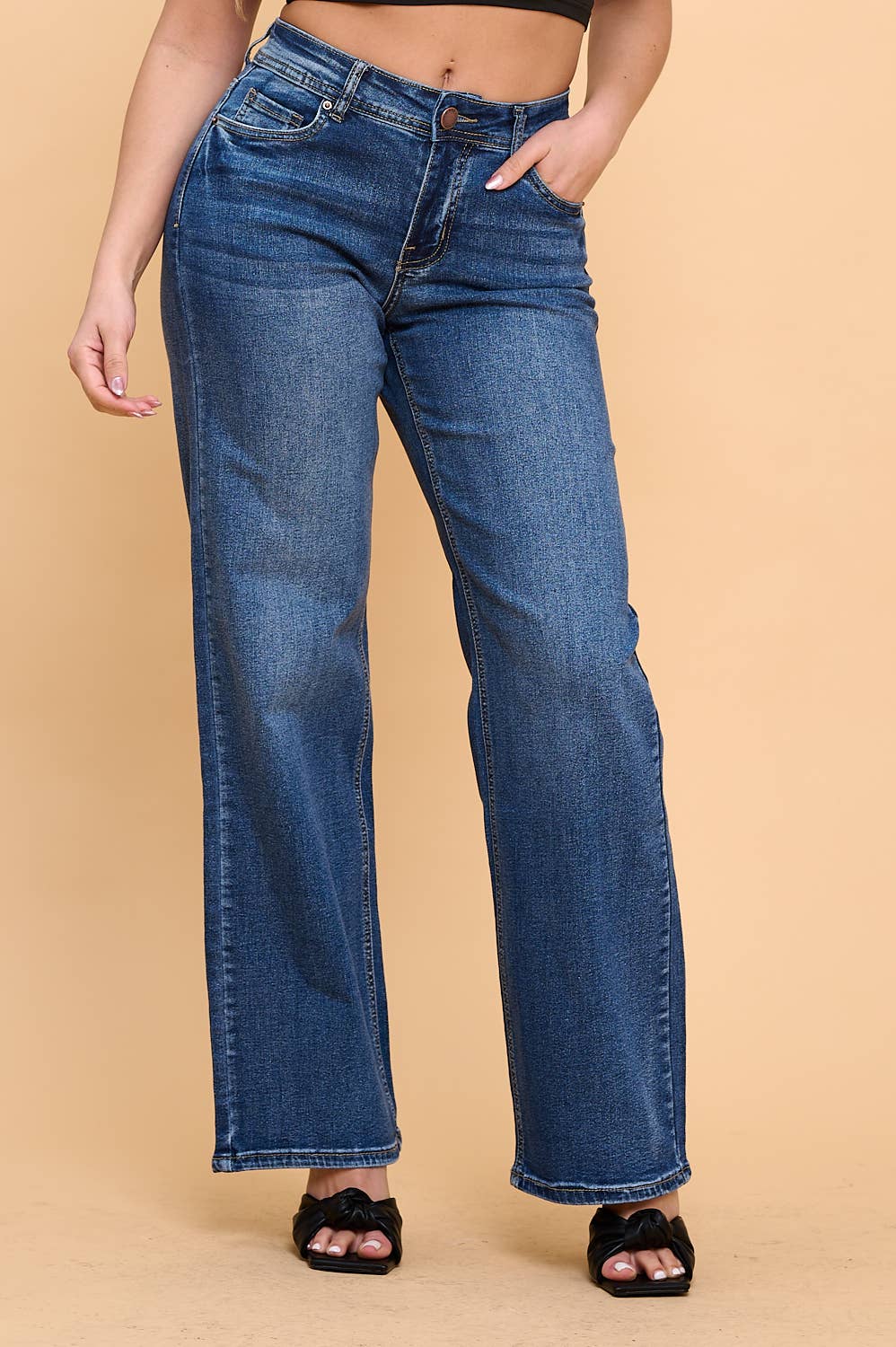 Kylie Stretchy Wide Leg Jeans