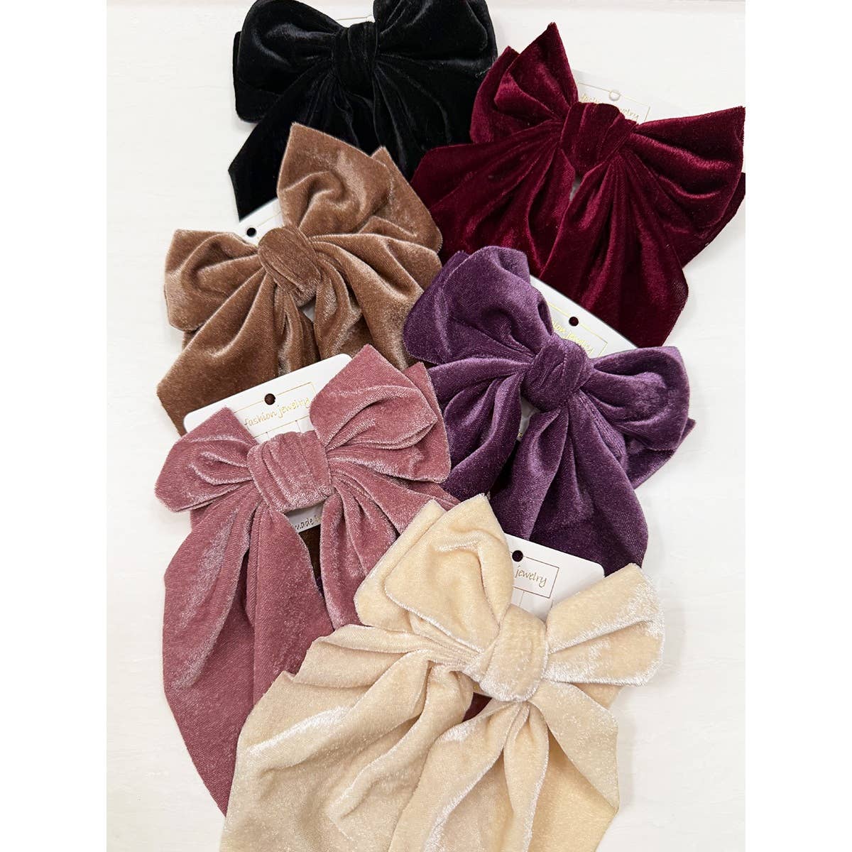 Darla Velvet Bow Clips