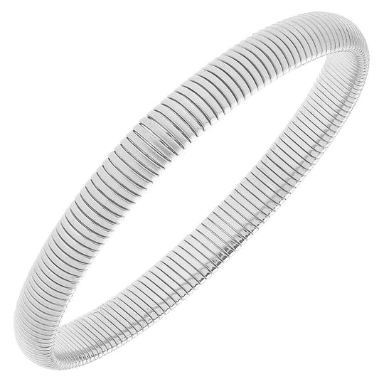 Florence Skinny Watchband Bangle in Satin Silver