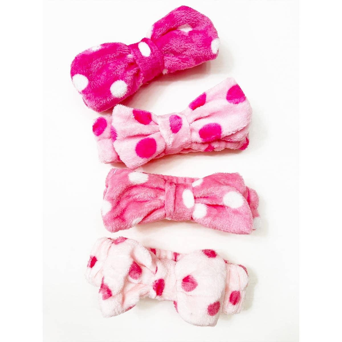 Pink Polkadot Dotted Fluffy Headband