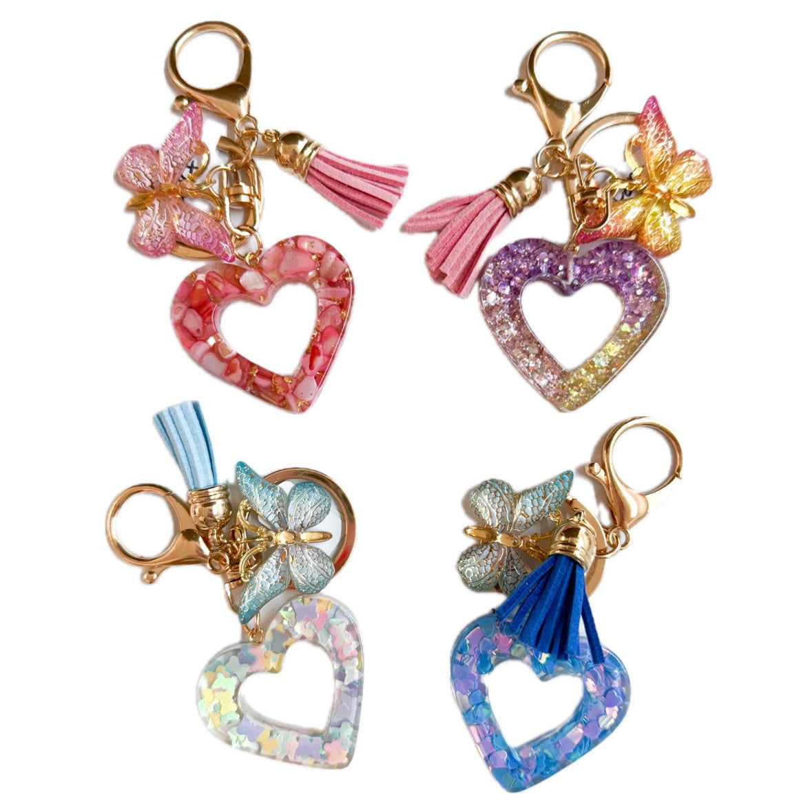 Heart & Butterfly Keychains