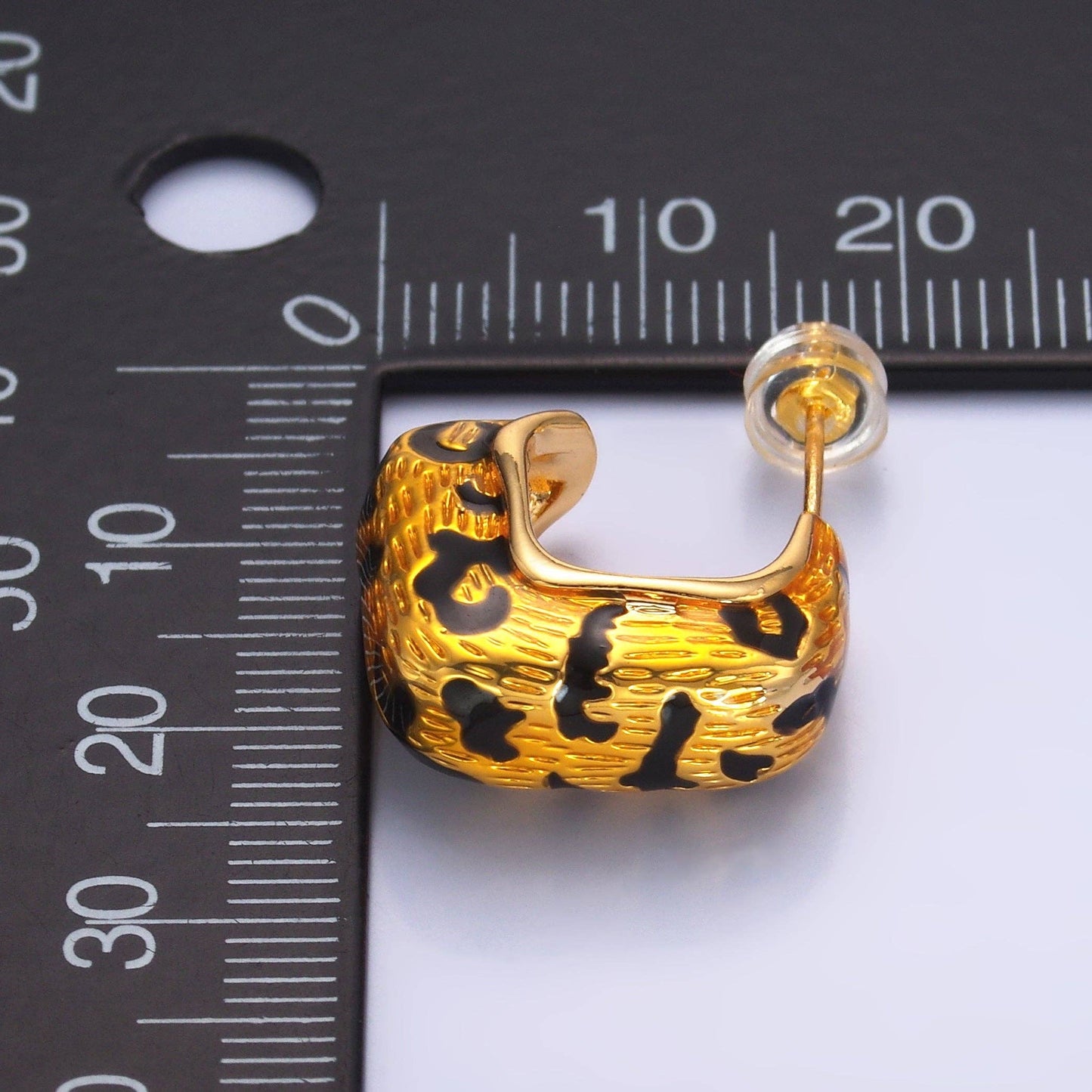 Trinity Leopard Hoop Earrings